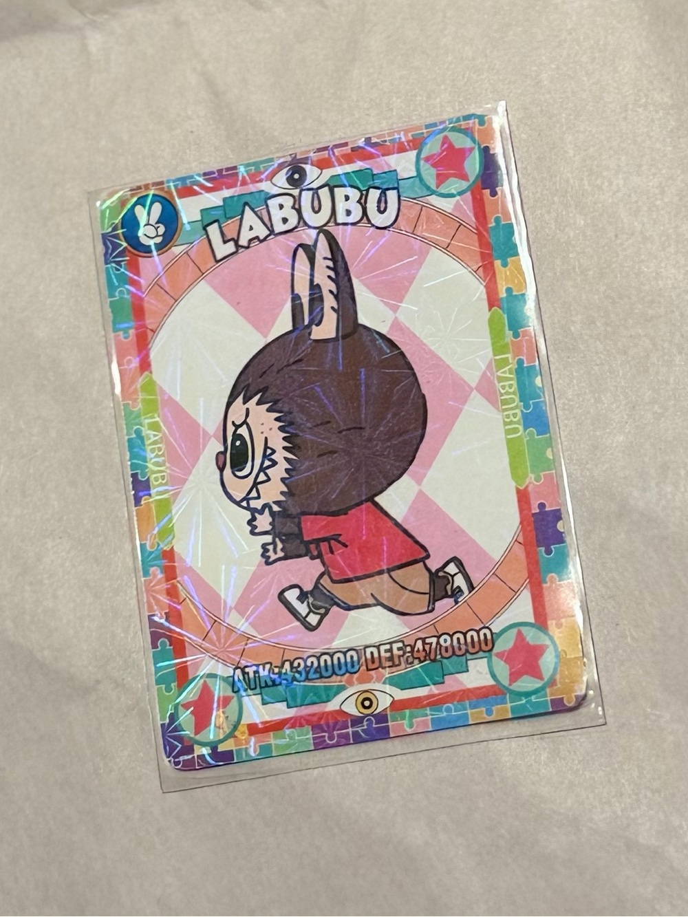 LABUBU Collectible Card - Pink Character Art